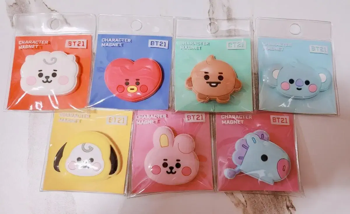 bt21 베이비 얼굴 자석 페이스 마그넷 미개봉